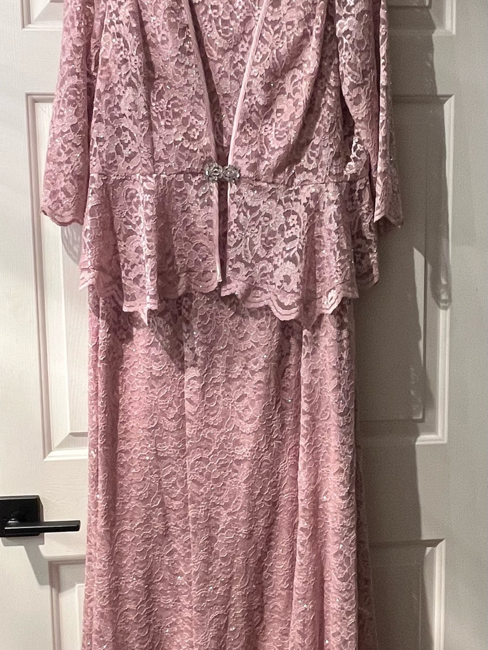 R&M Richards Pink Lace Evening Ensemble Mother of the Groom worn once!!!  MACY’S
